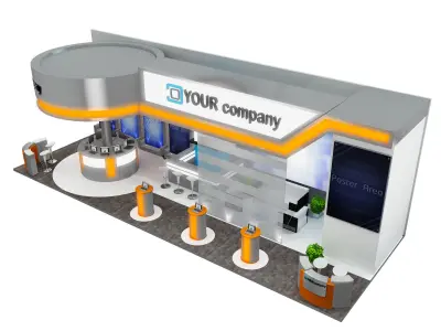 Booth Exhibition Stand a598a 3D model