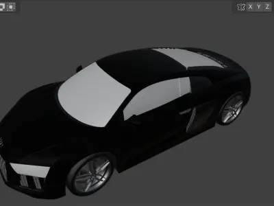 HD Audi V8 Car Model 3D 3D model