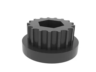 Impeller and pulley of the BOSCH ARM 3D print model
