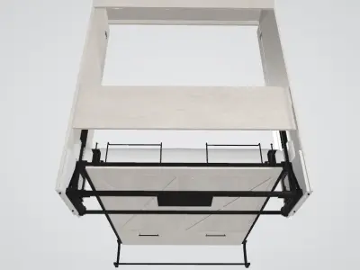 Modern Engineered Wood Full Murphy Bedroom Sets  Low-poly 3D model