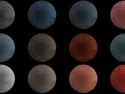 Straight Restaurant Cafe Sofa Tableware part3 - 12 colors  3D model