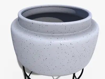 Pot Stand Ceramic S Low-poly 3D model