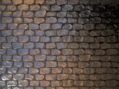 Rock Pavement Low-poly 3D model