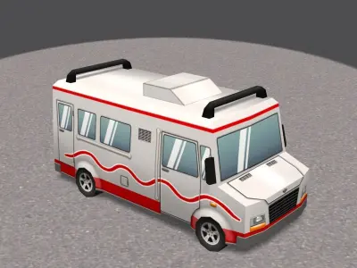 Cartoon Cars pack 3 Low-poly 3D model