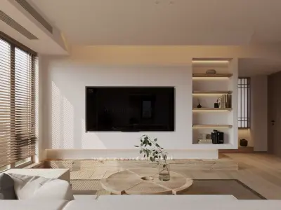 japanese living room dining room interior scenes 21 3D model