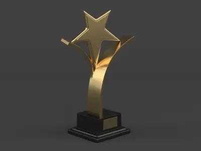 Gold Trophy Cup 3D model get