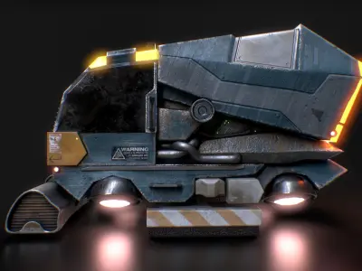 Sci Fi Dron Clean Low-poly 3D model