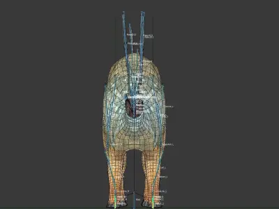 Stegosaurus dinosaur Low-poly 3D model