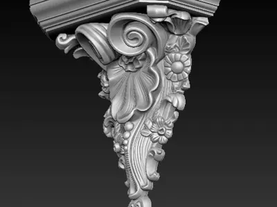 Corbel Decorative bracket 9   3D model 3D print model