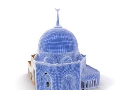 Elegant Mosque Dome model pack Low-poly 3D model