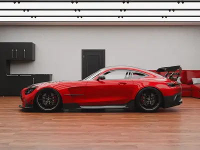 Realistic Car Garage Low-poly 3D model