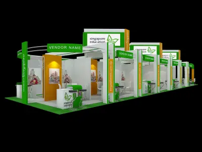 Singapore Education Exhibition 6 x 24 booth 3D model