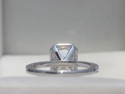 Pave Halo Engagement Ring 3D print model