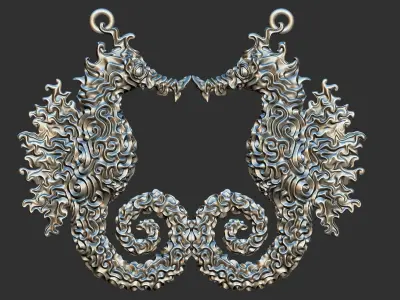 SeaHorse Pendant 3D print model