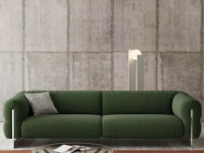 Mid Century interior scene 3D model