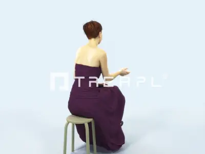 SAG07 6X Sports Beach Running Jogging Man Woman football 007 Low-poly 3D model