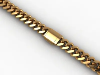 Cuban Chain Bracelet Necklace Link SIZE 6MM Width 3D print model