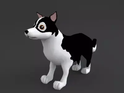 Dog Cartoon Low-poly 3D model purchase