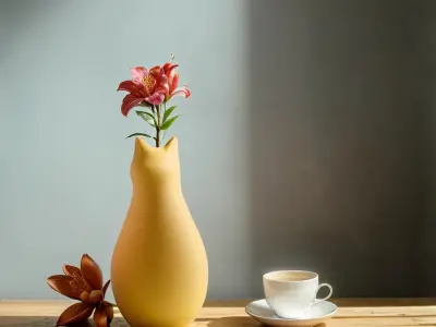 Cat Vase for Charming Home Decor 3D print model