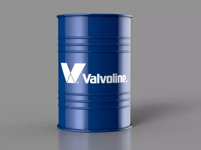 Realistic Valvoline Oil Barrel 3D Model Low-poly 3D model