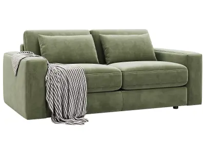 Kipton Wide Arm Nubuck Leather Sofa 211 By Arhaus 3D model