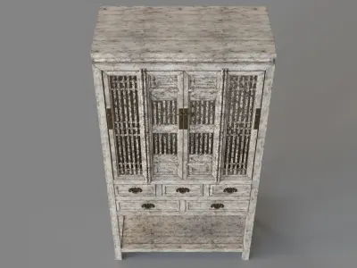 Arhaus Cream Food Cabinet 3D model
