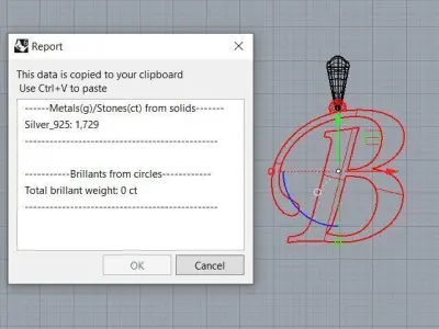 Letter B NECKLACE 3D print model
