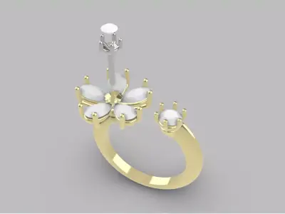 RING FLOWER 3D print model