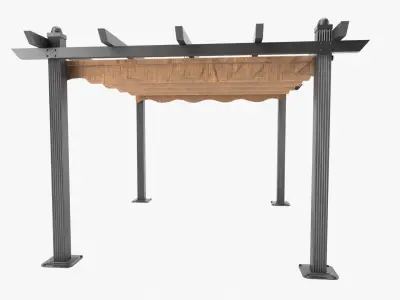 Pergola metal Low-poly 3D model