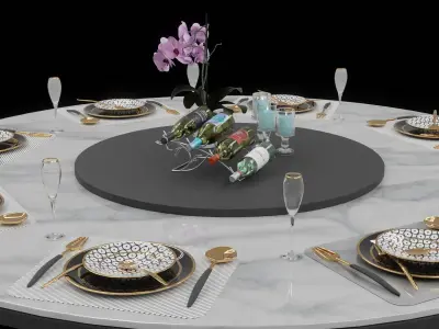 Dining Table set 3D model