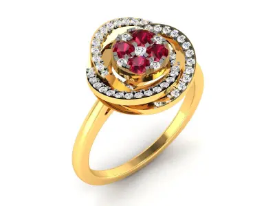 Diamond Ring For Women 3d Print Model 3D print model purchase