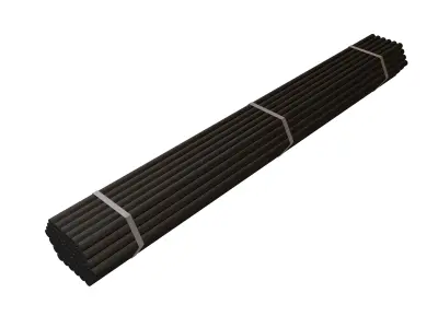 Steel Round Bars v1 007 Low-poly 3D model