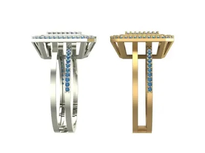 3steps diamond ring 3D print model