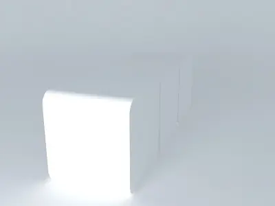 Modern white  shelf Free 3D model