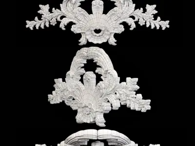 Classic carved 065 3D model