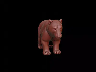 Polar Bear Animal Sculpture 3D print model get