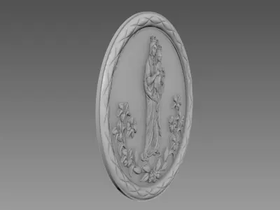 Virgin Mary and Child 3D model
