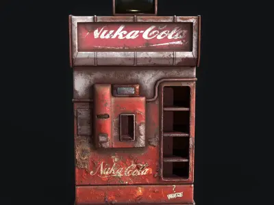 Vending Machine - Nuka Cola  Low-poly 3D model