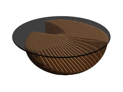 Parametric coffee table 08 3D model