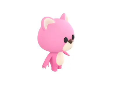 Character216 Pink Bear 3D model