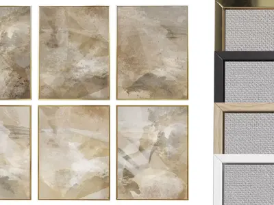 6 Abstract Frames  Set 002 3D model