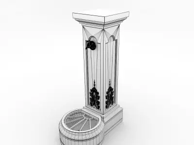 Concrete Watertap Column 3D model