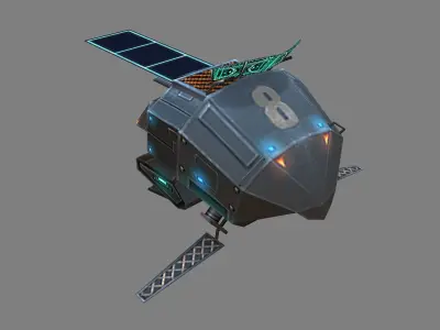 Floating-operating platform 3D model