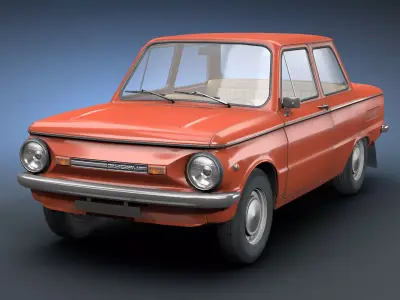 ZAZ-968 Low-Poly old car Low-poly 3D model
