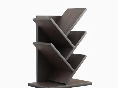 Small Bookshelf B 01 Low-poly 3D model