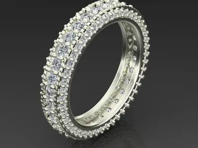 Band Ring 3D print model 75