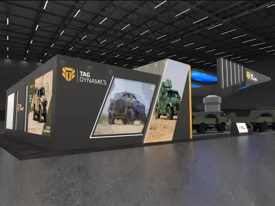 13x26 All Side Exhibition Stand 3D model
