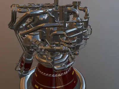 Rocket Engine 01 3D model
