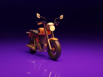 Stylized Motorcycle 3D model