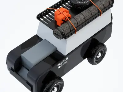 Drifter Moo Toy Car by Candylab 3D model